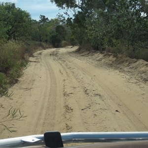 Sandy section of track
