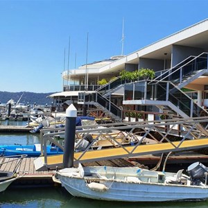 The marina houses cafes and marine support businesses