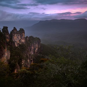 The Three Sisters at night