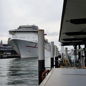 Cruise liner at terminal wharf