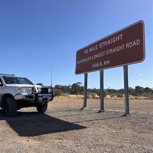 90 Mile Straight Sign, Eyre Hwy