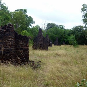 Settlement ruins.