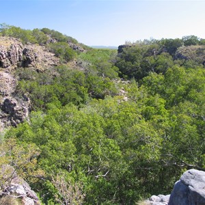 View downstream from top of gorge
