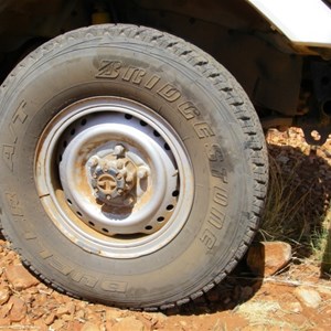 Hard work for the tires at 4WD Frew River Drive 