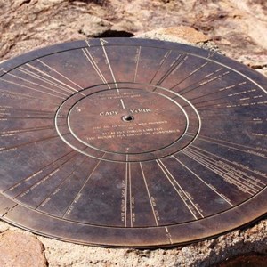 Directions plaque at the summit of the Cape York Headland