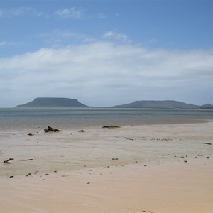 Cape Bedford on left