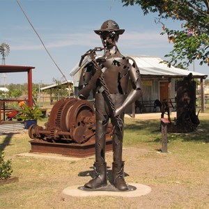 Statue at info centre