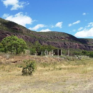 Mine stack and other building remains - Mt Mulligan