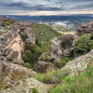 Looking towards  Mt York and Mt Victoria
