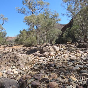 Streambed cobbles and boulders