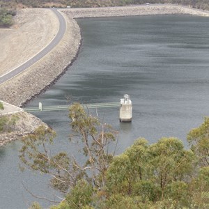 Drive along dam crest to access ramp