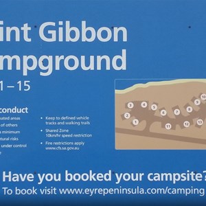 Campground layout sign