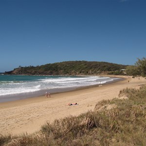 View south along beach