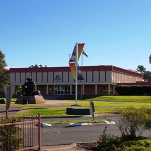 Paroo Shire Offices and the Fella statue