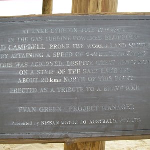 Plaque at Level Post Bay, 7 June 2008
