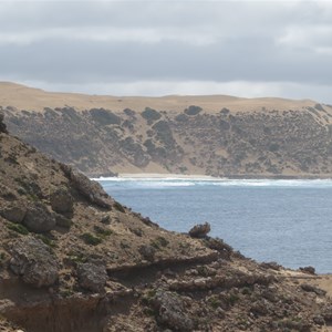 Dunefield atop cliffs