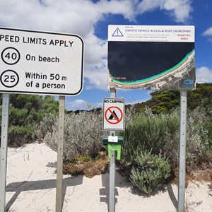 Beach access signage