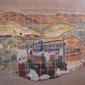 Mosaic at rest area.