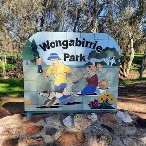 Mosaic park sign