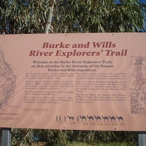 Burke and Wills signs and Bridge.