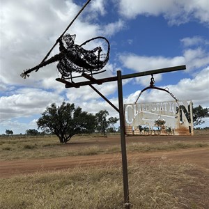 Helicopter sculpture