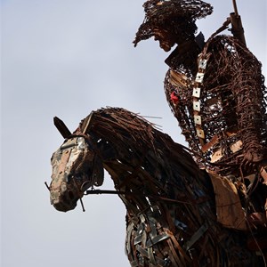 Soldier on Horse Back