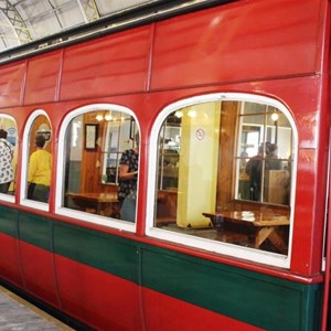 A rebuilt carriage reflects the platform