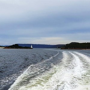 View of Hells Gates entrance by a departing sailor