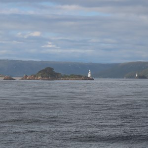 Beacons delineate the channel