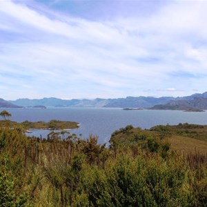 Lake Pedder from the Gordon River Road.