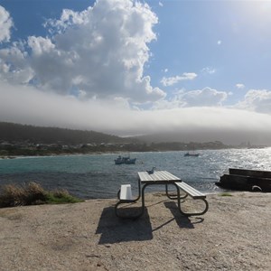Waubs beach and wave cloud