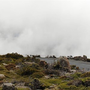 The roadway near the summit