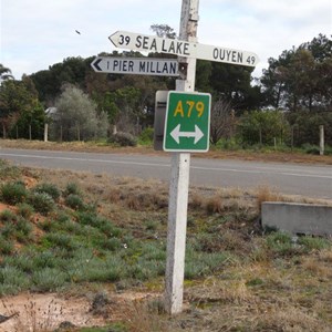 Pier Millan - sign on the Calder Highway