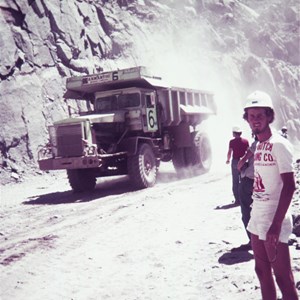 Up close in a hard hat