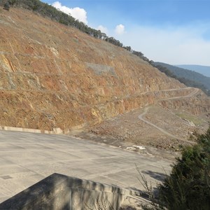 Spillway apron to top of Cascade benches