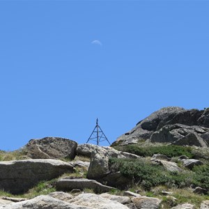 Moonset over the trig