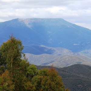 The mountain range described by the sign