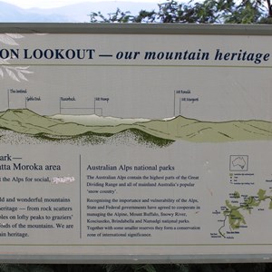 The Bennison Lookout information sign