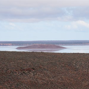Erna Island in the lagoon