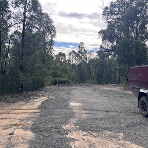 Gravel pit stop off the road.