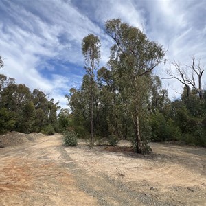 Gravel pit stop off the road.