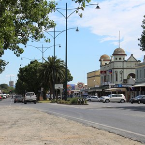 The main street of Yarram approaching from the south.