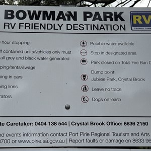 Bowman Park RV Stop