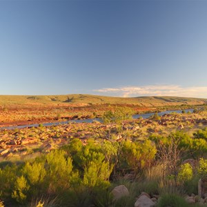Sunset view over Sir John Gorge to the Range