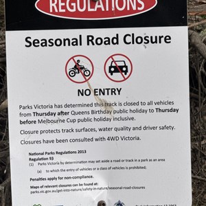 Gate - seasonal closure