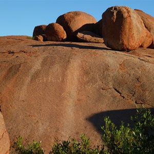 John Forrest inscription - Winburn Rocks