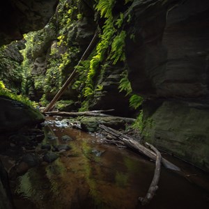 deep below in the actual canyon