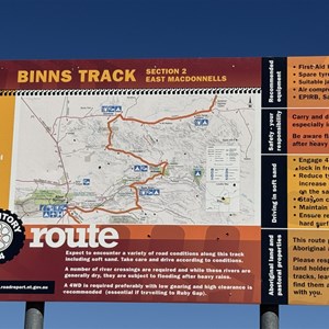 Binns Track Junction off Plenty Highway