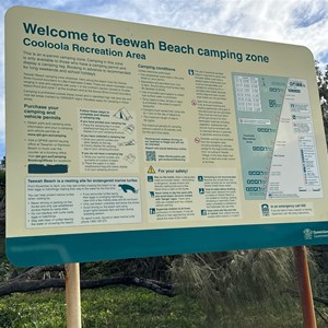Entrance Teewah Camping Zone 1-7