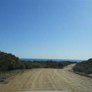 Track leading to Belvidere Beach